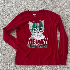Holiday Time Festive Cat Christmas Shirt
